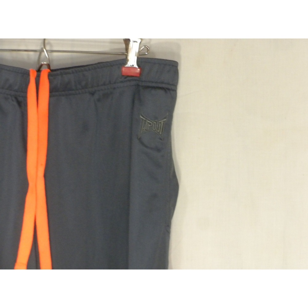 Tapout Sweatpants Joggers Mens L Gray Orange‎ MMA Training Fight Warm Up Y2K - Picture 3 of 11